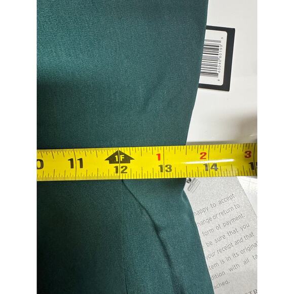 Shona Joy Draped Halter Tulip Gown Size 4 NWT Rusched Green Formal Holiday - Picture 10 of 11